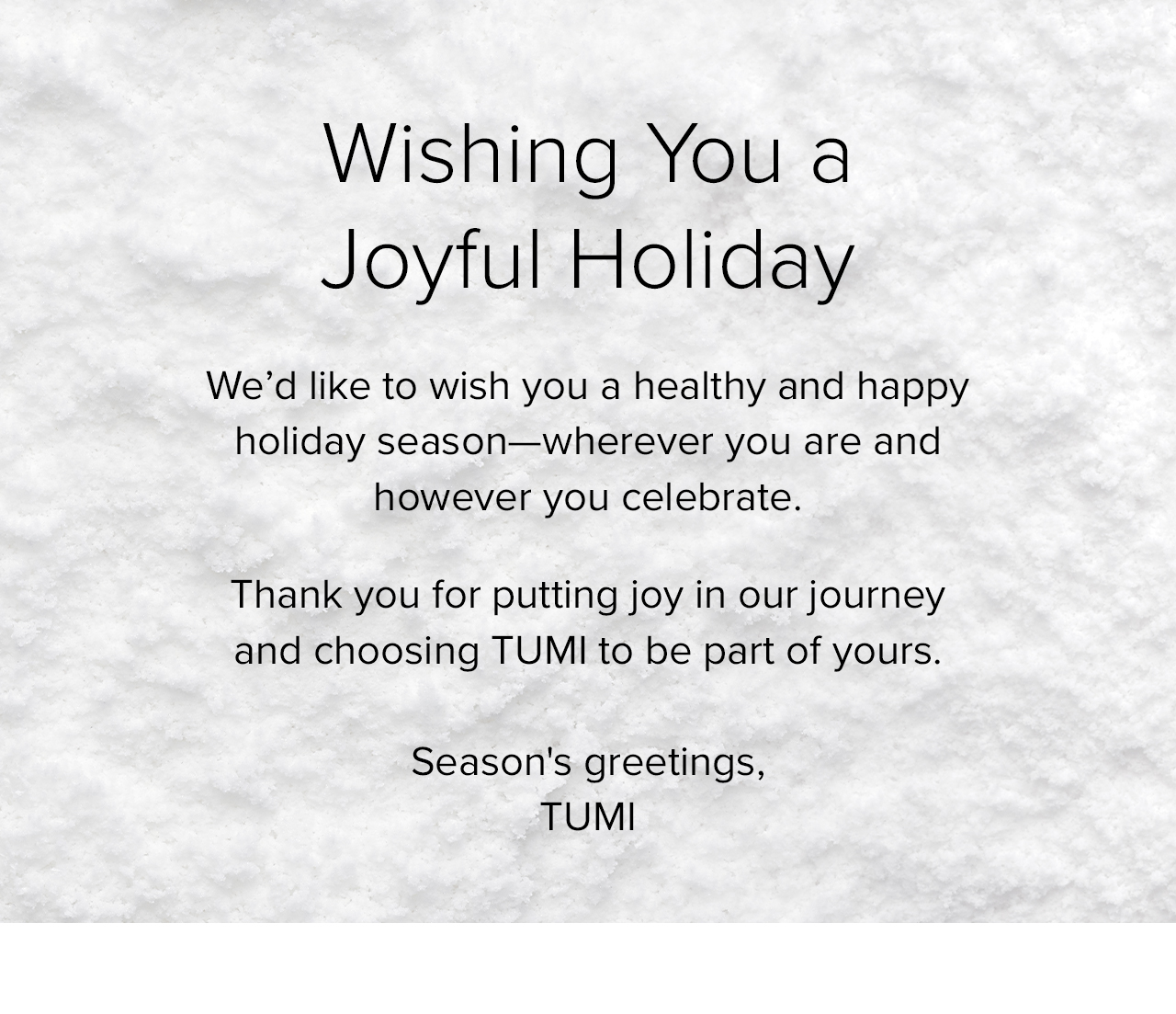 WISHING YOU A JOYFUL HOLIDAY
