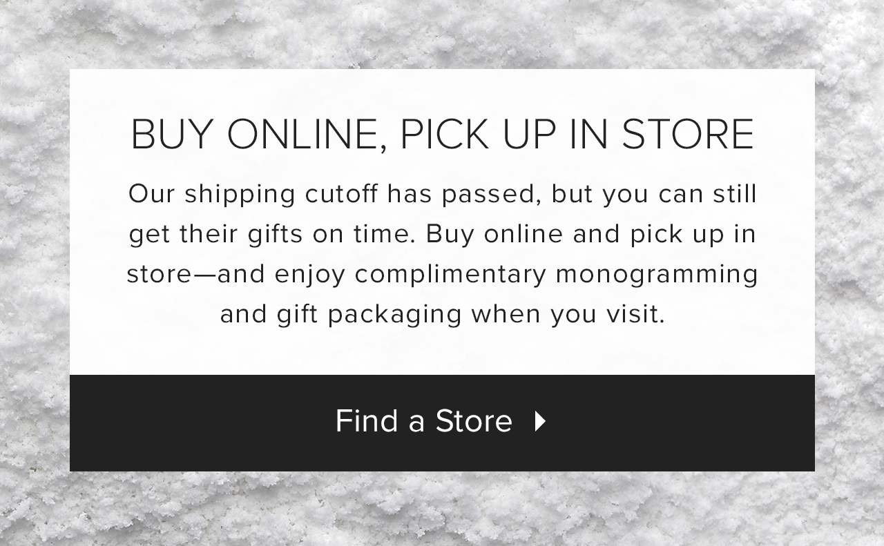 Buy Online, Pick Up In Store