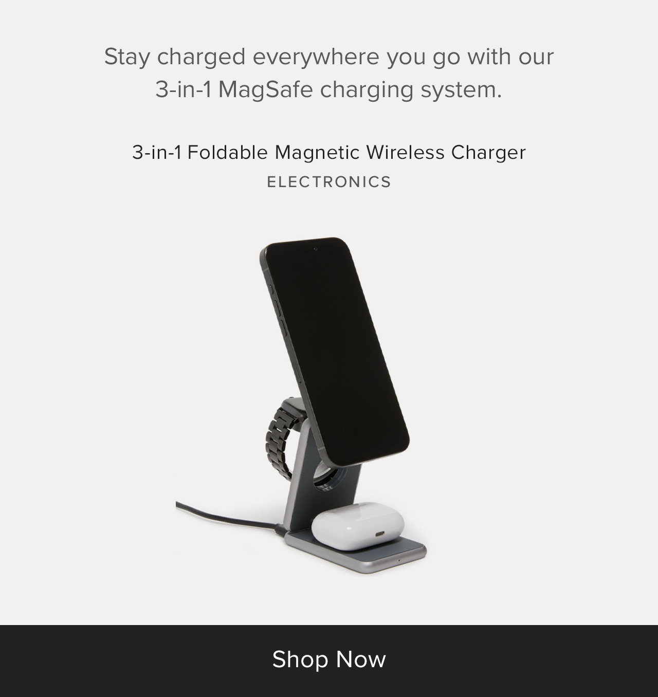 3-in-1 Foldable Magnetic Wireless Charger