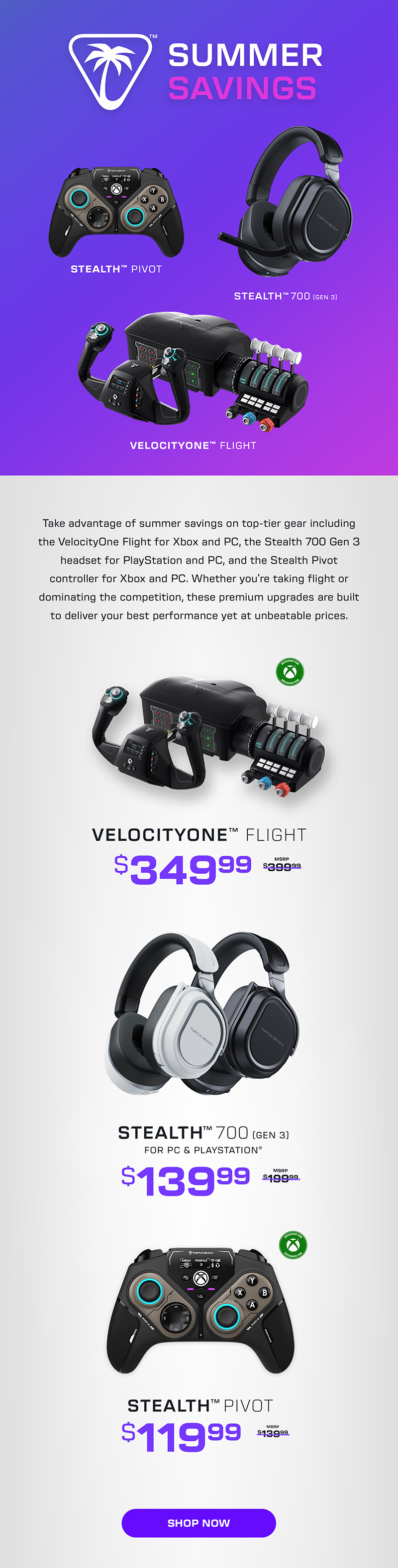 Summer Savings on Premium Gear