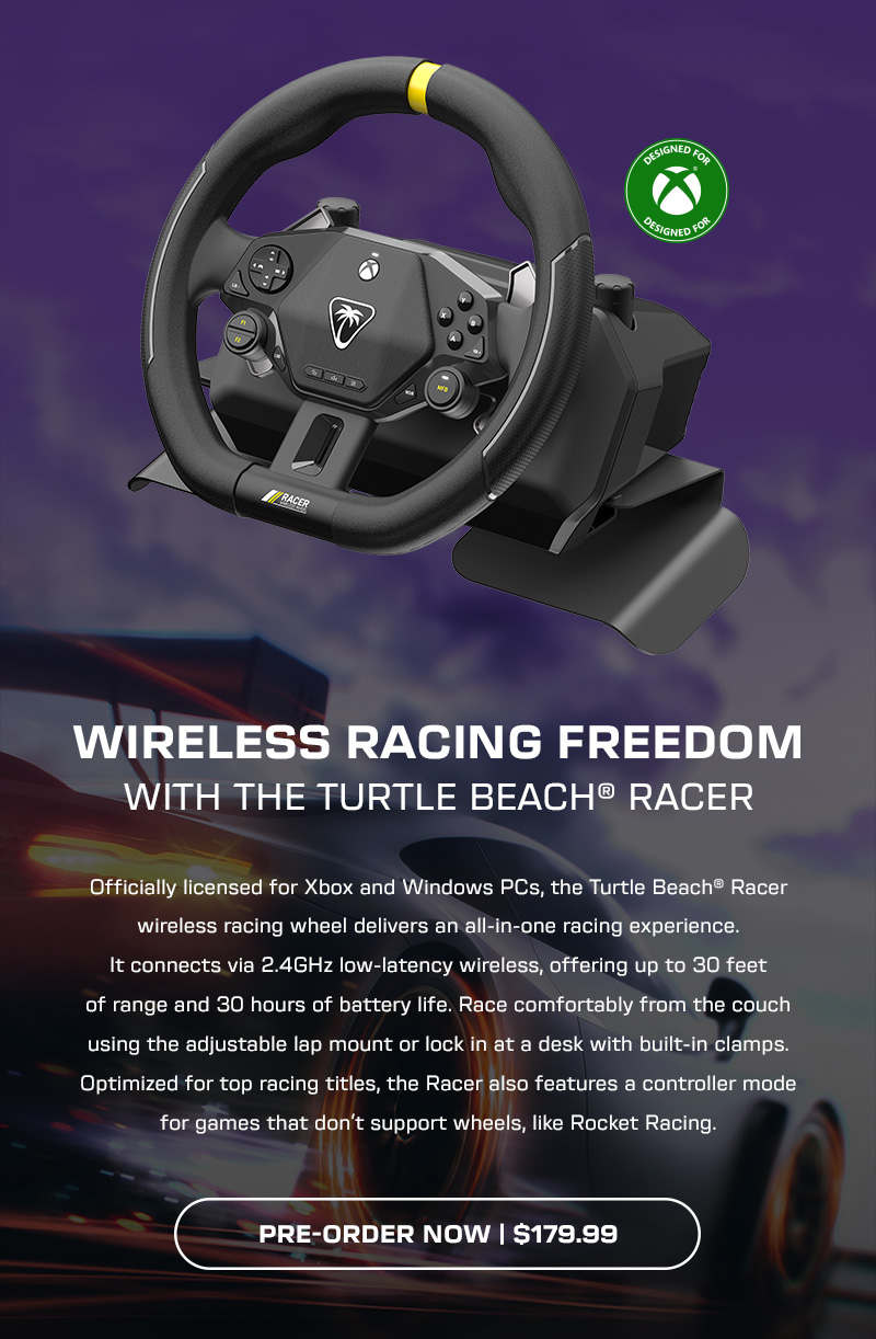 Wireless Racing Freedom with the Turtle Beach® Racer