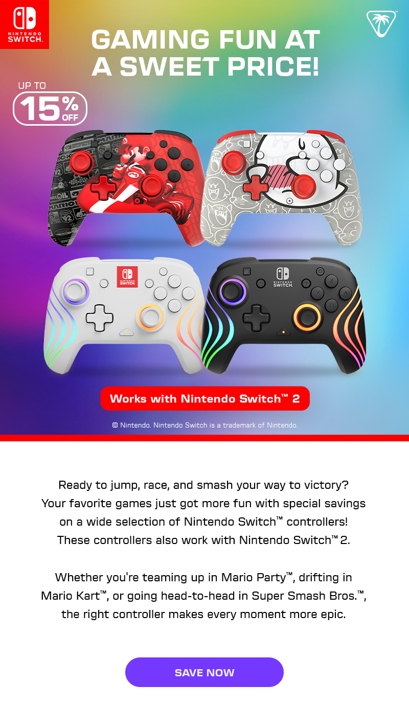 Wide selection of Nintendo Switch™ controllers on Sale