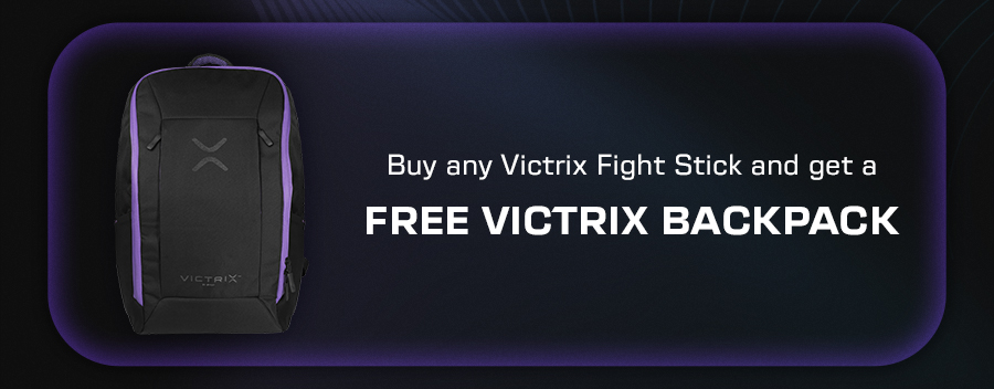 Buy any Victrix Fight Stick and get a free Victrix Backpack