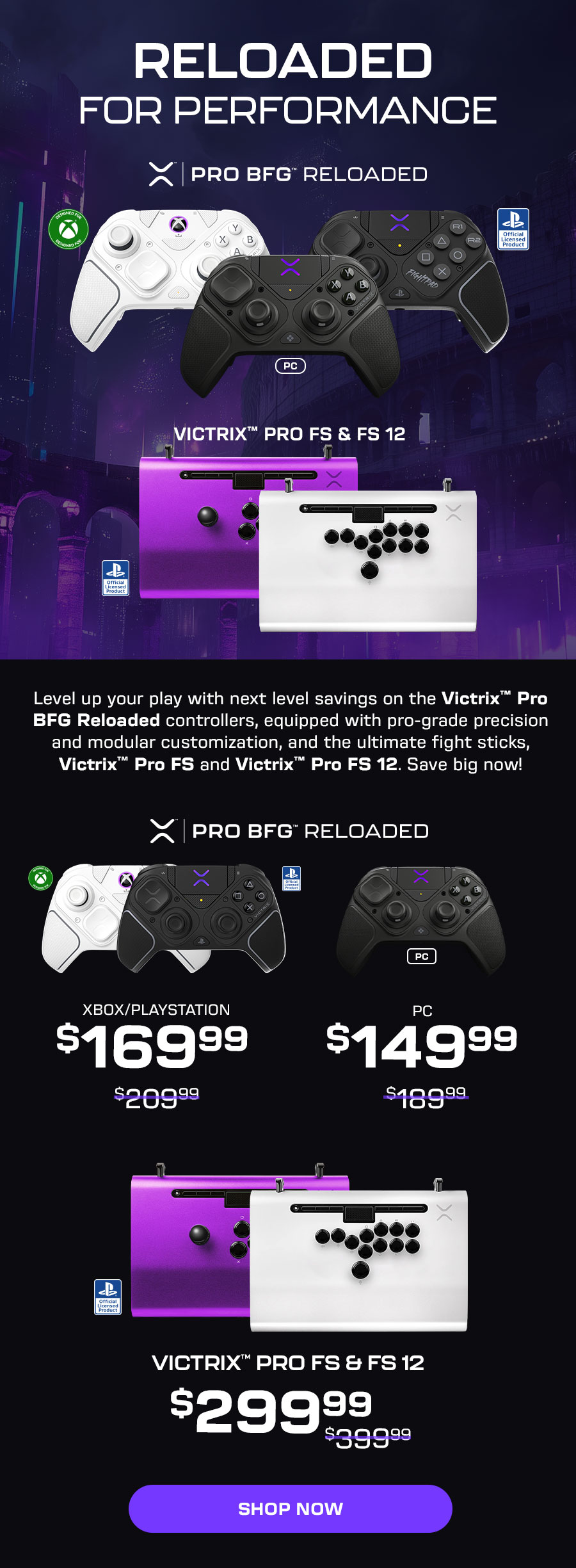 Lock in on Savings on Victrix™ Top Products