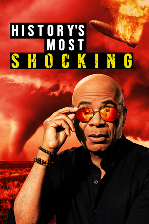 A man wearing sunglasses with a tornado in the background.