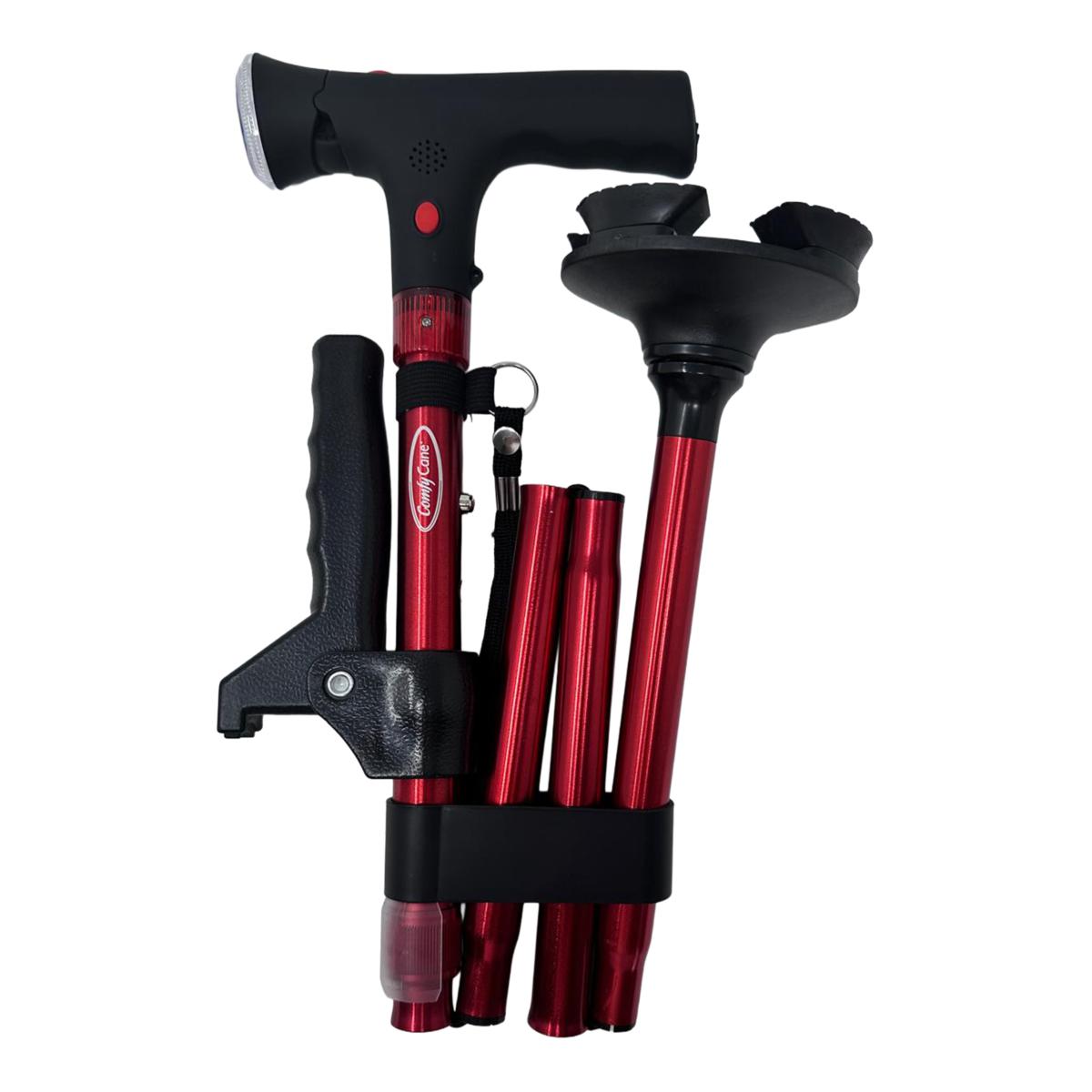 ComfyWalk Folding Cane with Light, Alarm & OPTRON