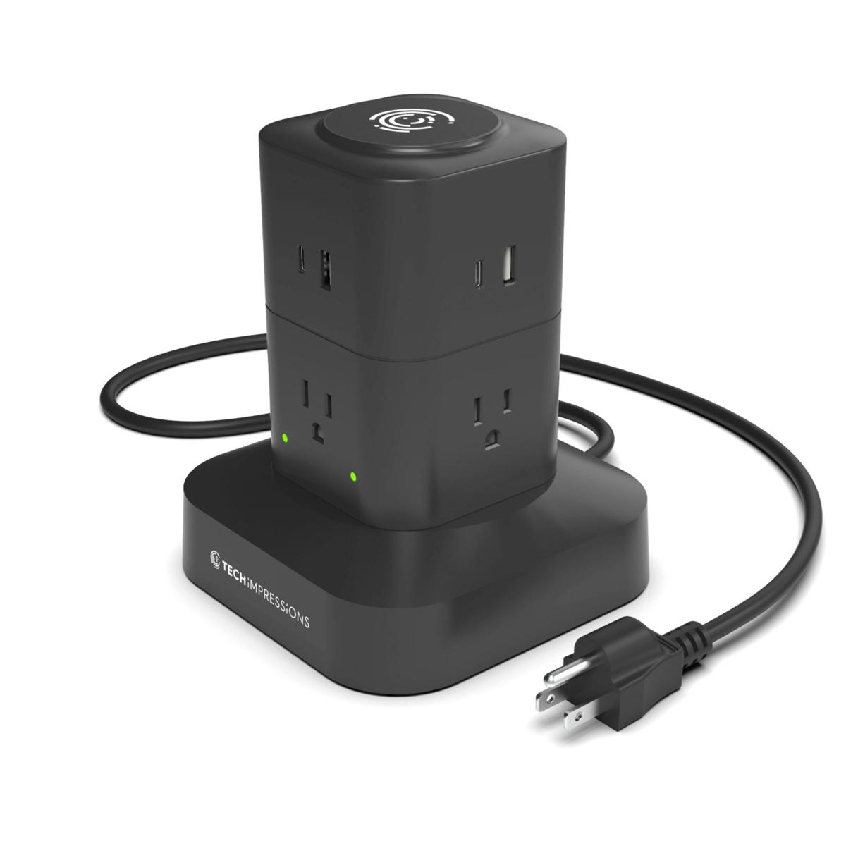 Tech Impressions Spinning Charging Tower w/Surge Protection