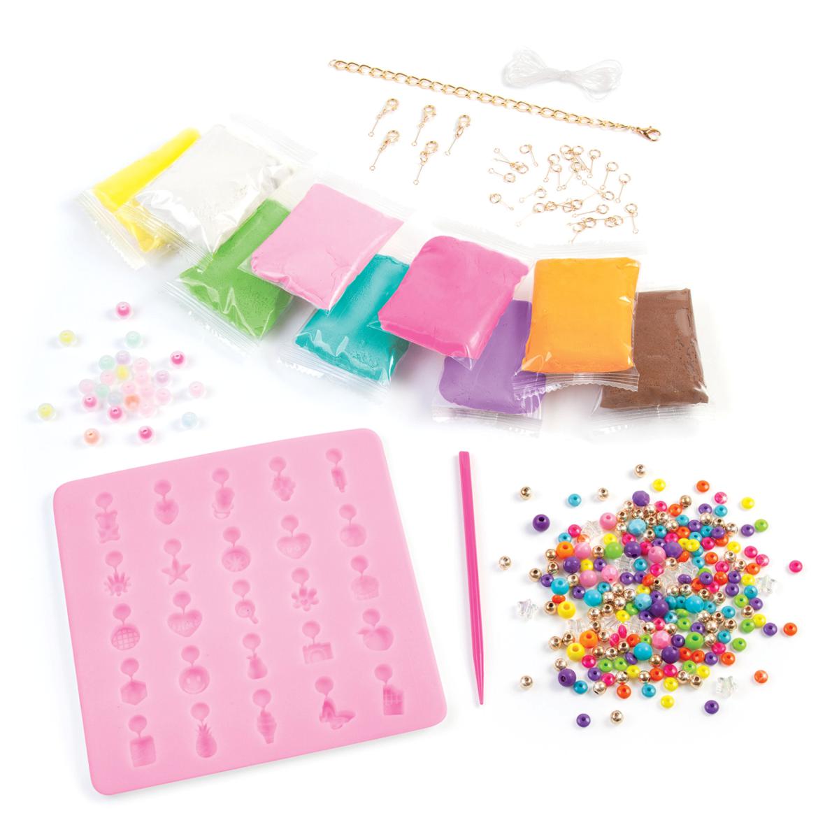 Make It Real Clay Charm Jewelry Kit with 9 Colors