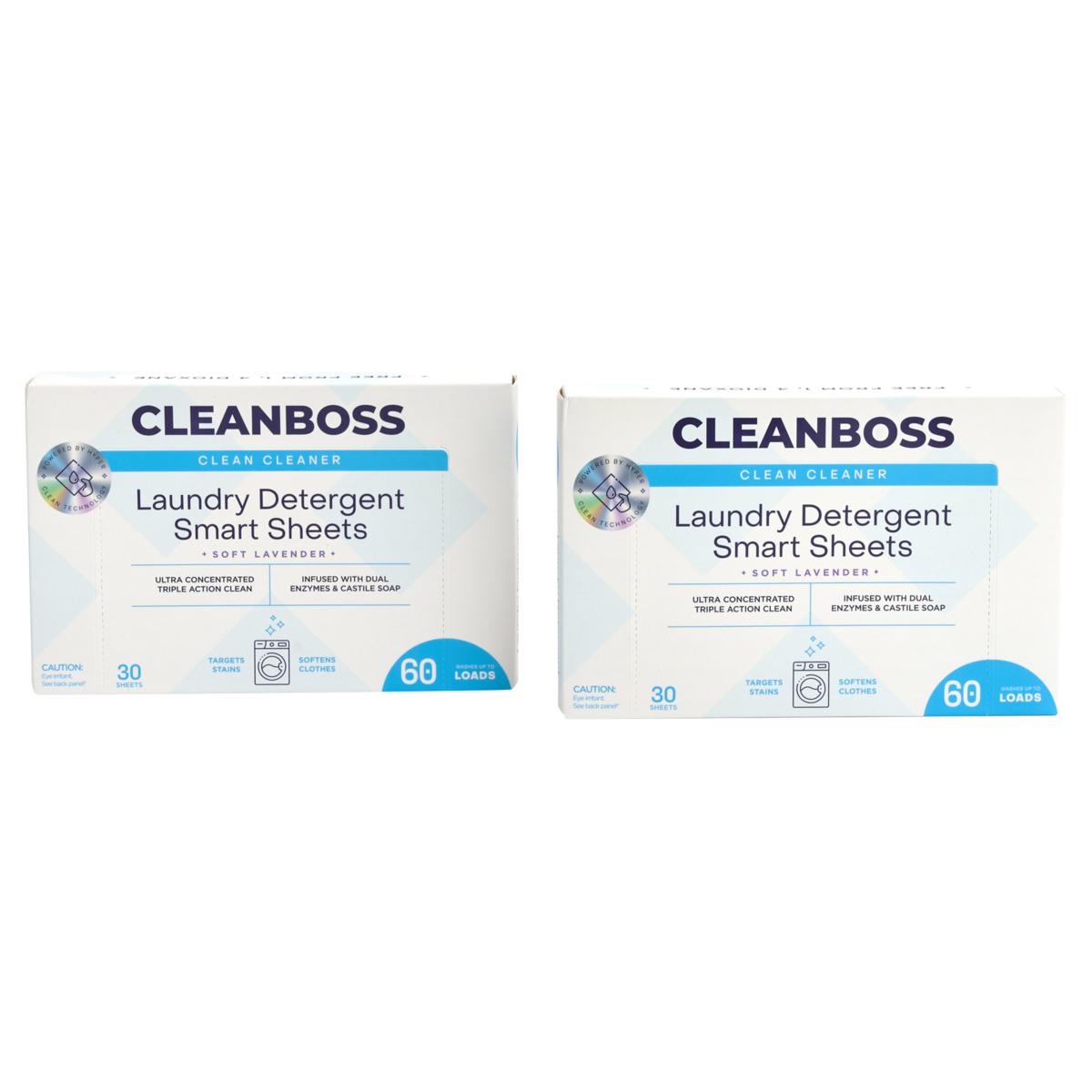 CleanBoss 2pk Powerful Laundry Smart Sheets Up to 120 Loads!