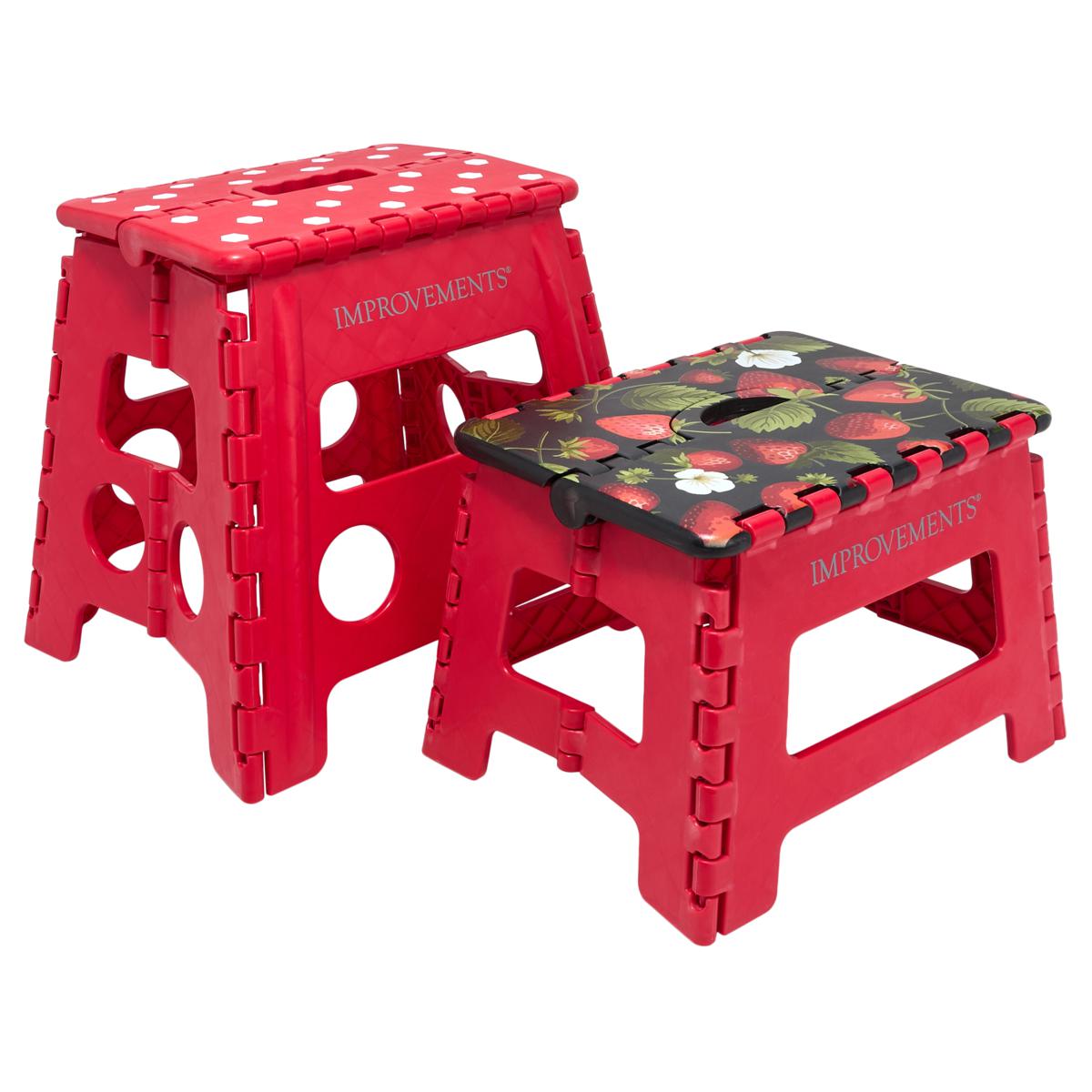 Improvements 14.5" and 12.5" Folding Plastic Step Stools