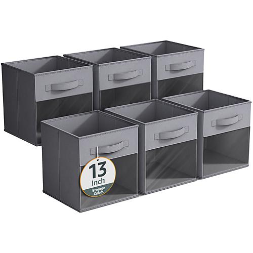 Sorbus 13" Foldable Storage Bin 6-pack with Clear Window