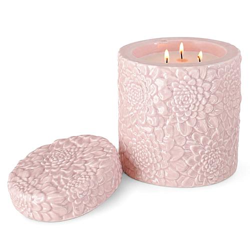 HomeWorx by Slatkin + Co. Flower Ceramic Candle
