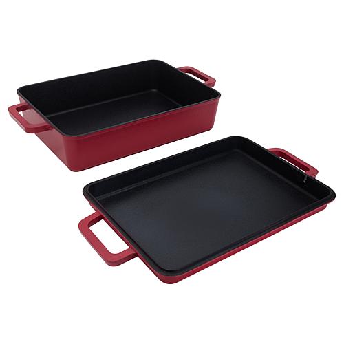 Kitchen HQ Diamond Infused Ceramic Nonstick Dual Roaster with Griddle
