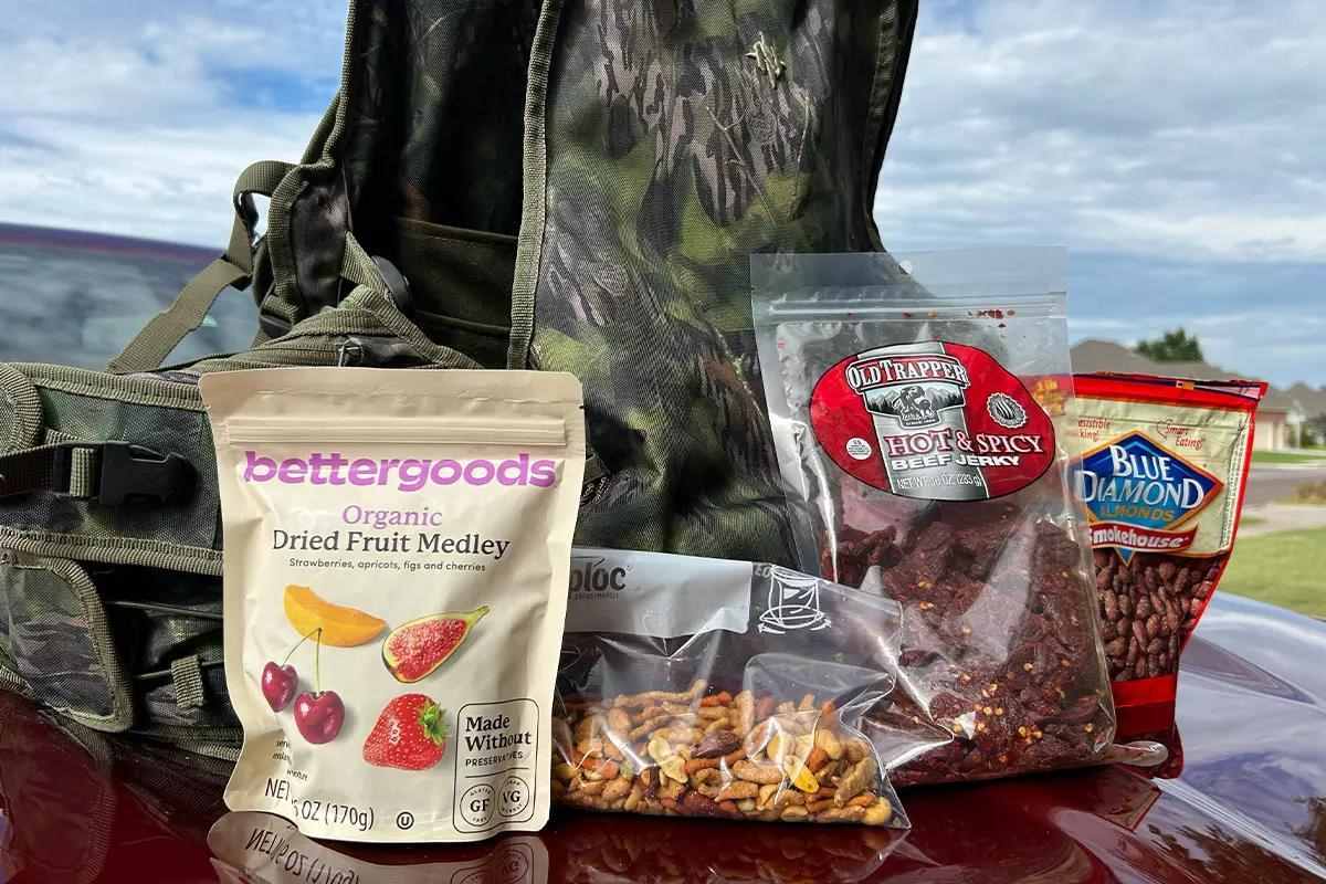Various bags of portable snacks