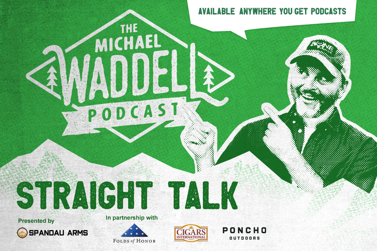Michael Waddell on green and white background