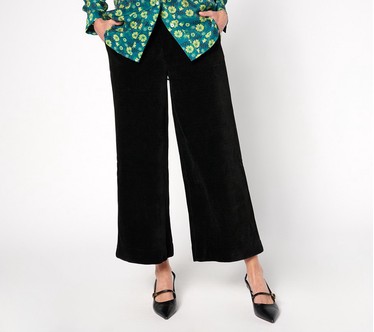 by Stacy London Petite Stretch Corduroy Wide Leg Pull-On Pant