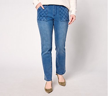 Isaac Mizrahi Live! Tall True Denim IndigoStraight Leg  Size Tall size 20  Medium Indigo