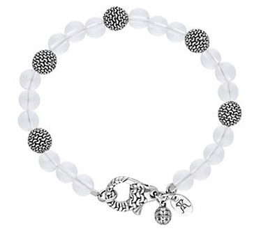 Tiffany Kay Studio Sterling Rock Crystal Bead Station Bracelet Large