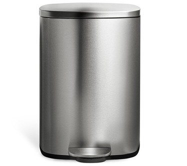 Nine Stars 13-Gallon Step-on Stainless Steel Tr ash Can