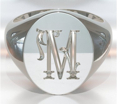 Heights Jewelers Sterling Personalized Cresta Initial Ring