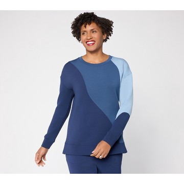 Belle by Kim Gravel ScubaLuxe Color Wave Crewneck