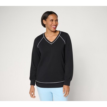 Denim & Co. Active Drapey French Terry Top