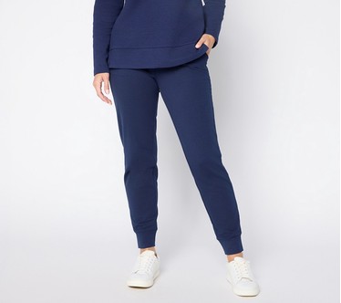 Denim & Co. Regular EasyWear French Terry Ankle Jogger
