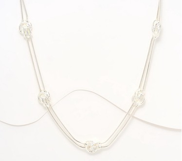 Denim and Co. Knot Station Necklace