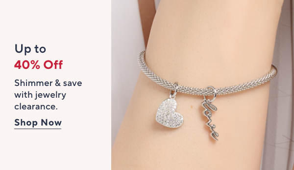 Up to 40% off jewelry clearance