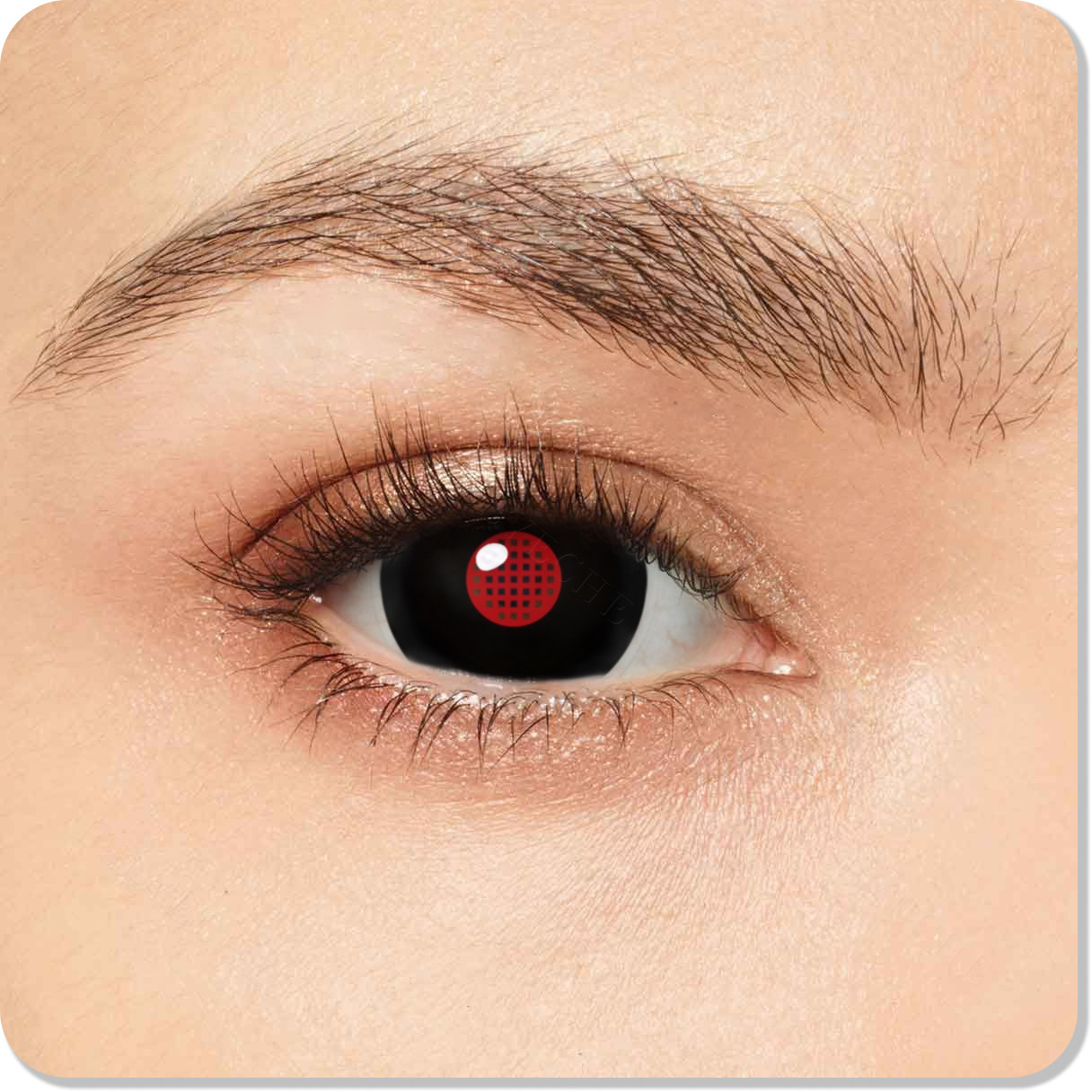 Black Red Mesh Mini Sclera Eyes