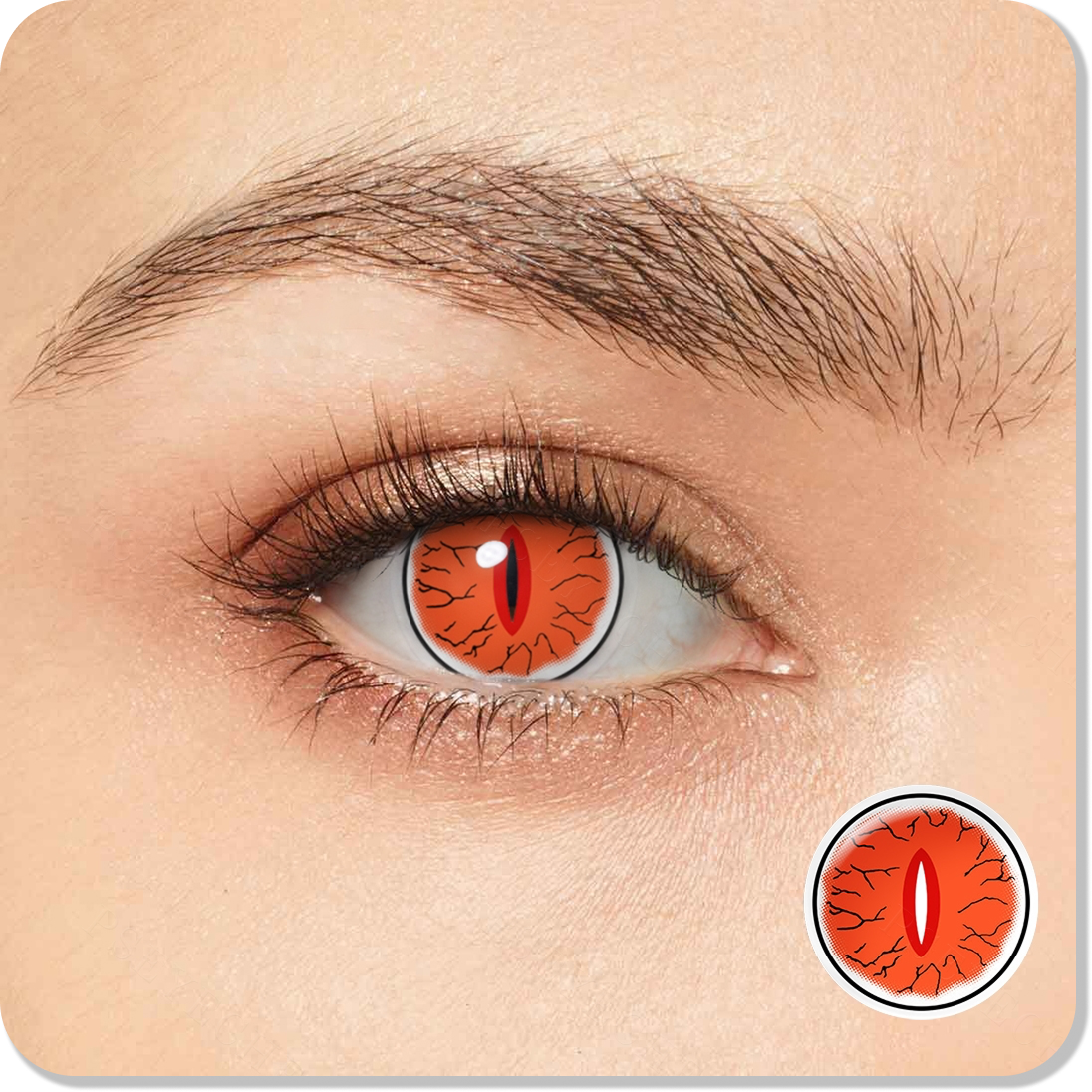 Orange Muzan Demon Eyes