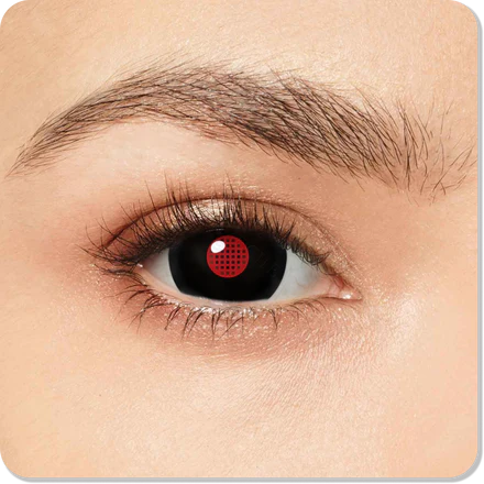 Black Red Mesh Mini Sclera Eyes