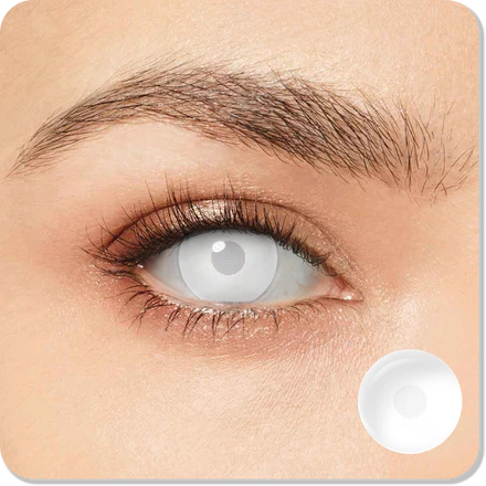 White Mesh Halloween Eyes