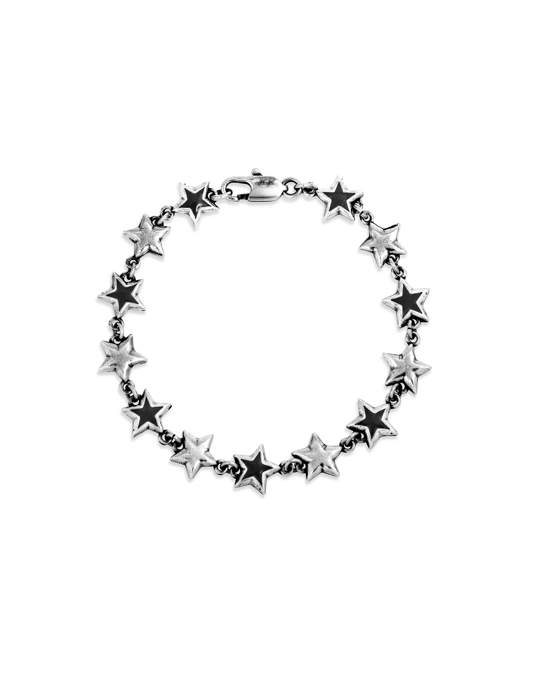 Image of Black Enameled Stars Bracelet