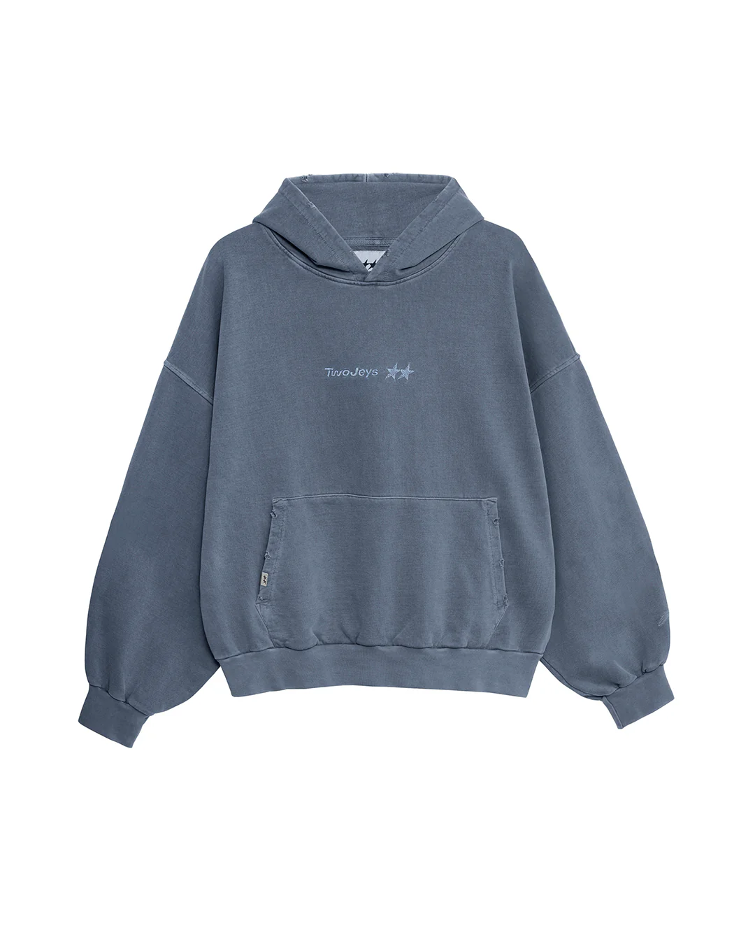 Image of Pigment Dyed Blue Icon Hoodie