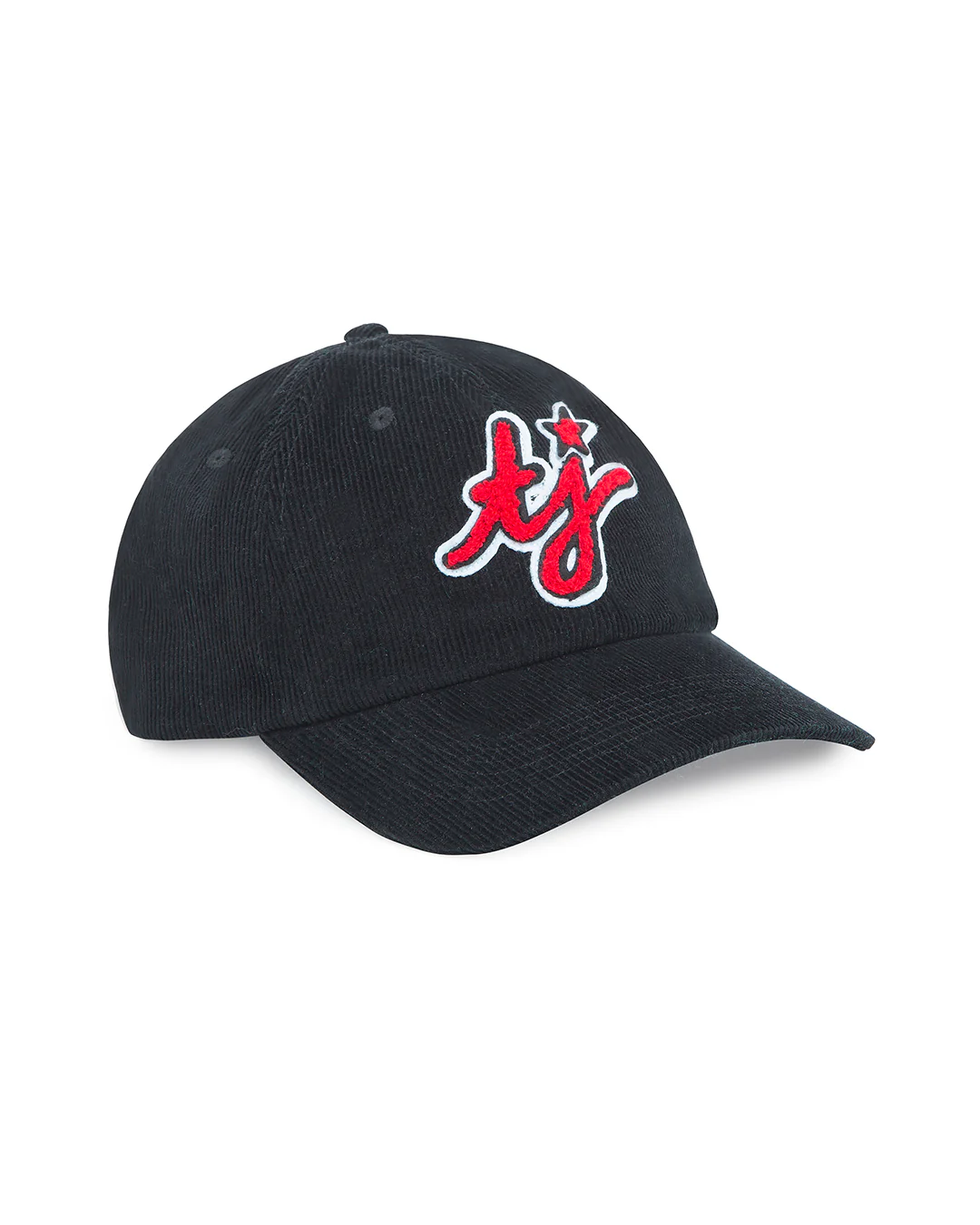 Image of TJ Initials Corduroy Black Cap