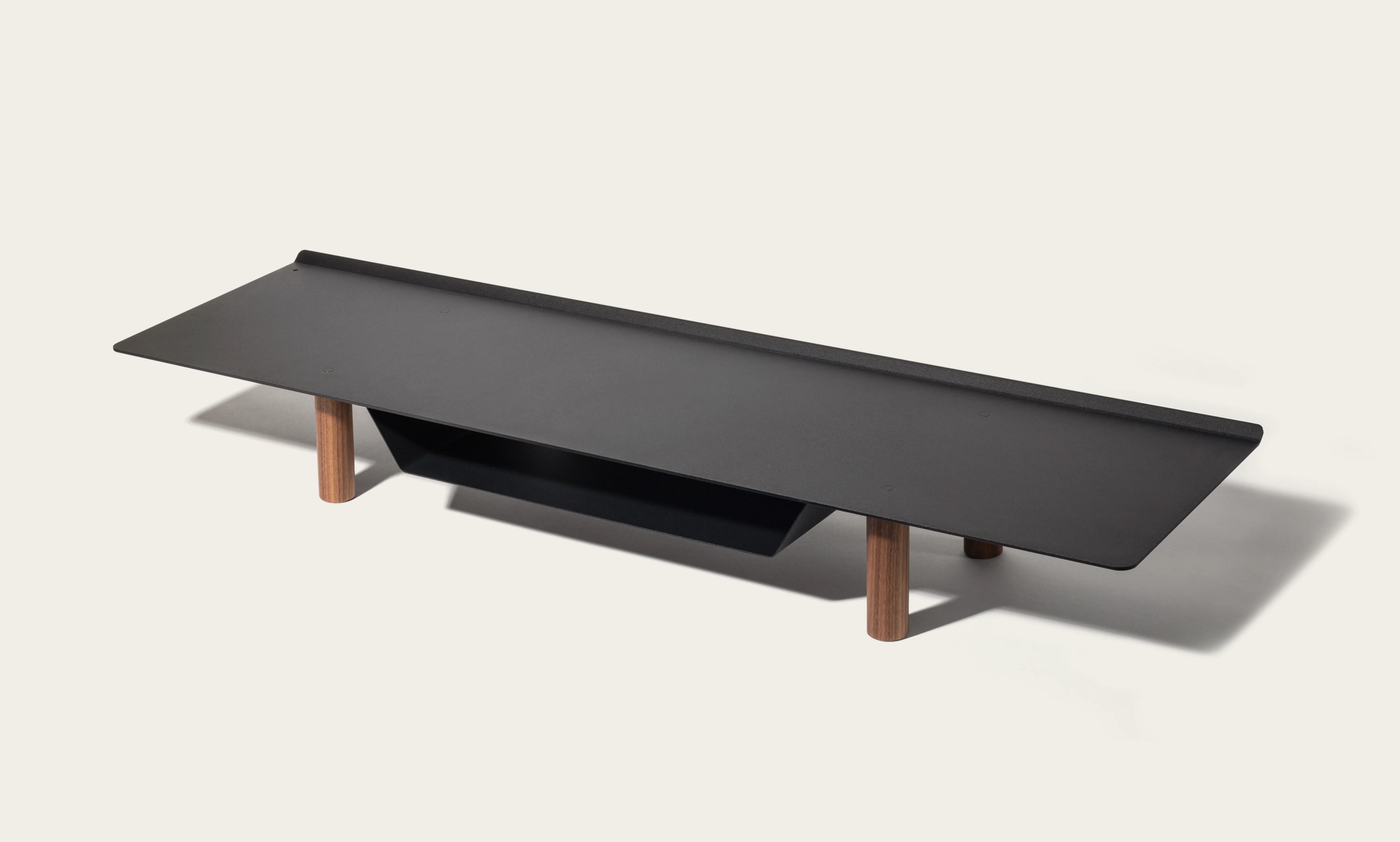 Image of Gather Monitor Stand (Black/Walnut)