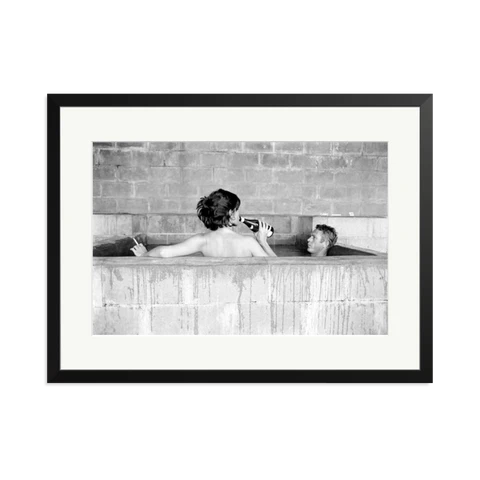 Steve McQueen & Wife Framed Print