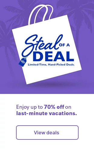 Steal of a Deal. Enjoy up to 70% off on last-minute vacations. View deals.