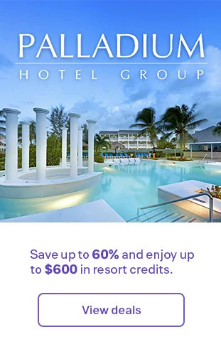 Palladium Hotel Group. Save up to 60% and enjoy up to $600 in resort credits. View deals.