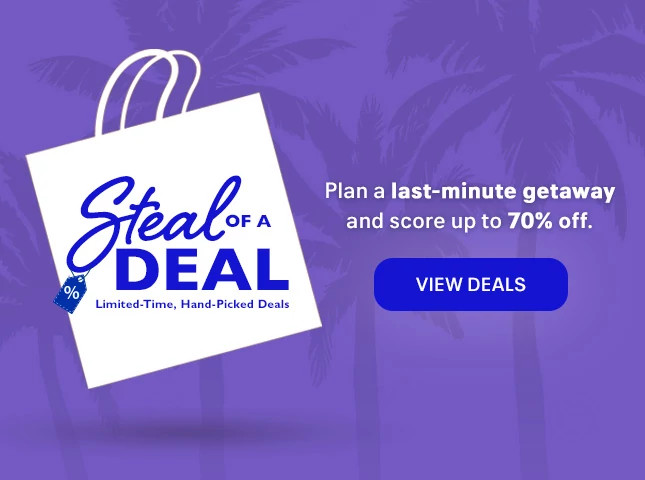 Steal of a deal. Limited-time, hand-picked deals. Plan a last-minute getaway and score up to 70% off. View deals.