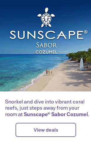 Snorkel and dive into vibrant coral reefs, just steps away from your room at Sunscape Sabor Cozumel. View deals.
