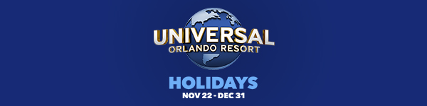Universal Orlando Resort - Holidays Nov 22 - Dec 31