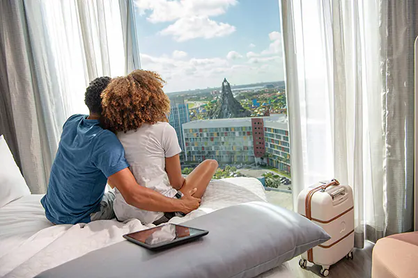 Couple overlooking Cabana Bay Beach Resort