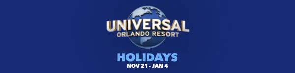 Universal Orlando Resort Holidays Nov 21 - Jan 4