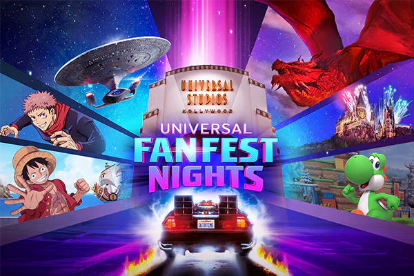 Themed merch available during Universal Fan Fest Nights featuring Back to the Future, Star Trek, and DUNGEONS & DRAGONS.