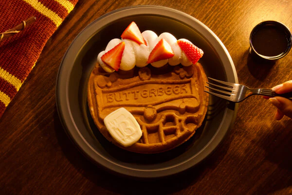 Up-close shot of Butterbeer™ Waffle