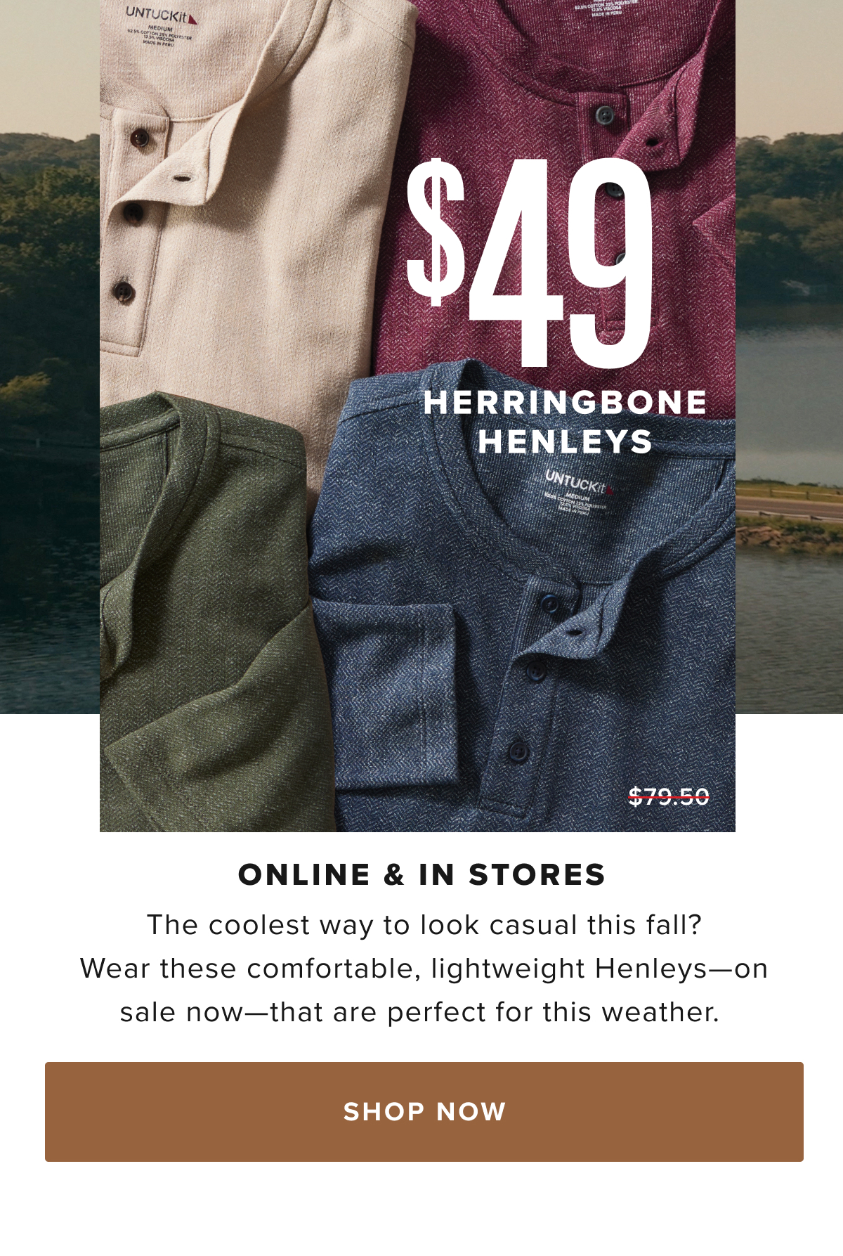 $49 Herringbone Henleys
