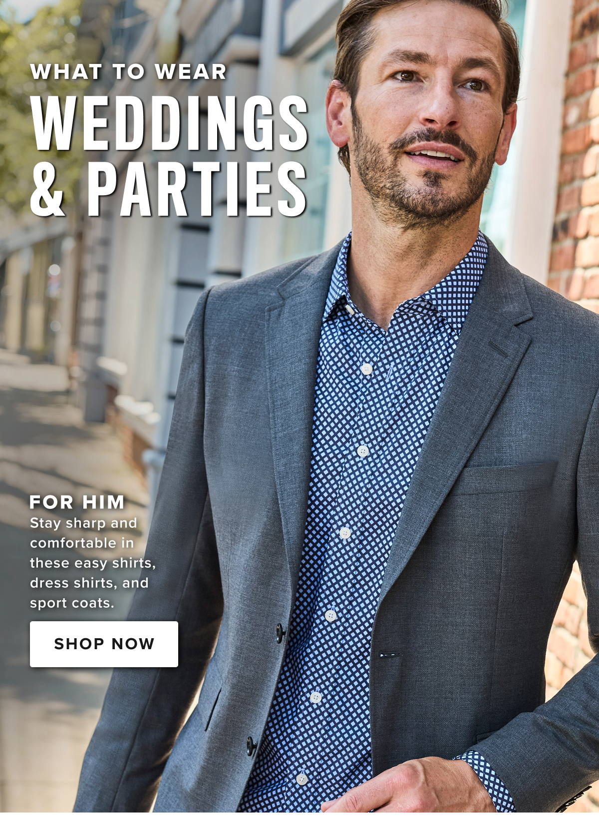 For Big Events: Discover the best men's sport coats and blazer jackets to complement your formal look this season. Our selection of dress shirts that can be tucked in and linen shirts for men will keep you stylish and comfortable as you celebrate.