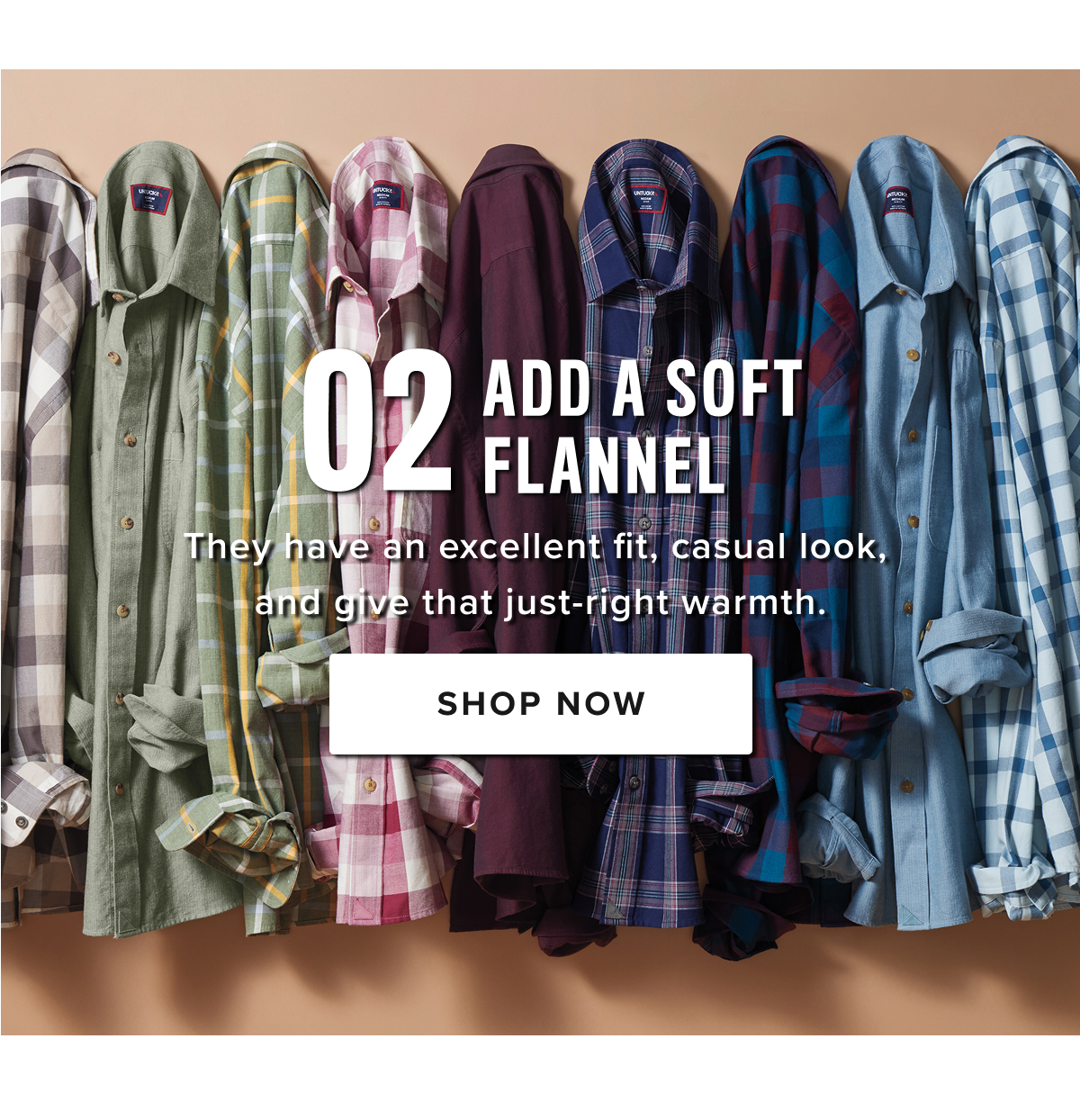 Finally it's flannel season! It's time to break out fall's favorite shirts. We make ours with extra fine brushed cotton that's not too thick, so you can wear them casually with a Henley or more dressed up under a dress coat. Finally it's flannel season! It's time to break out fall's favorite shirts. We make ours with extra fine brushed cotton that's not too thick, so you can wear them casually with a Henley or more dressed up under a dress coat.